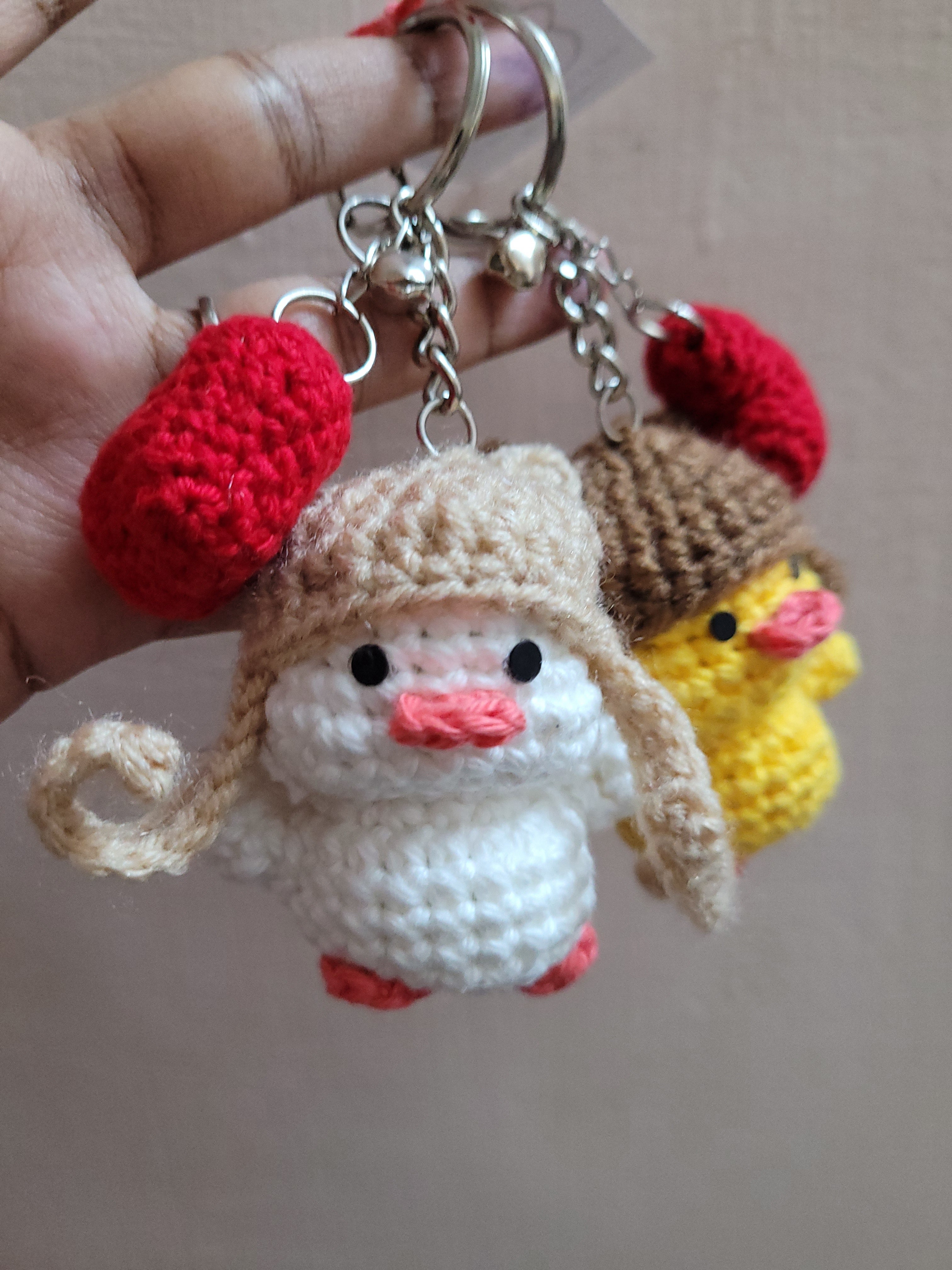 Couple Duck with Bear Hat