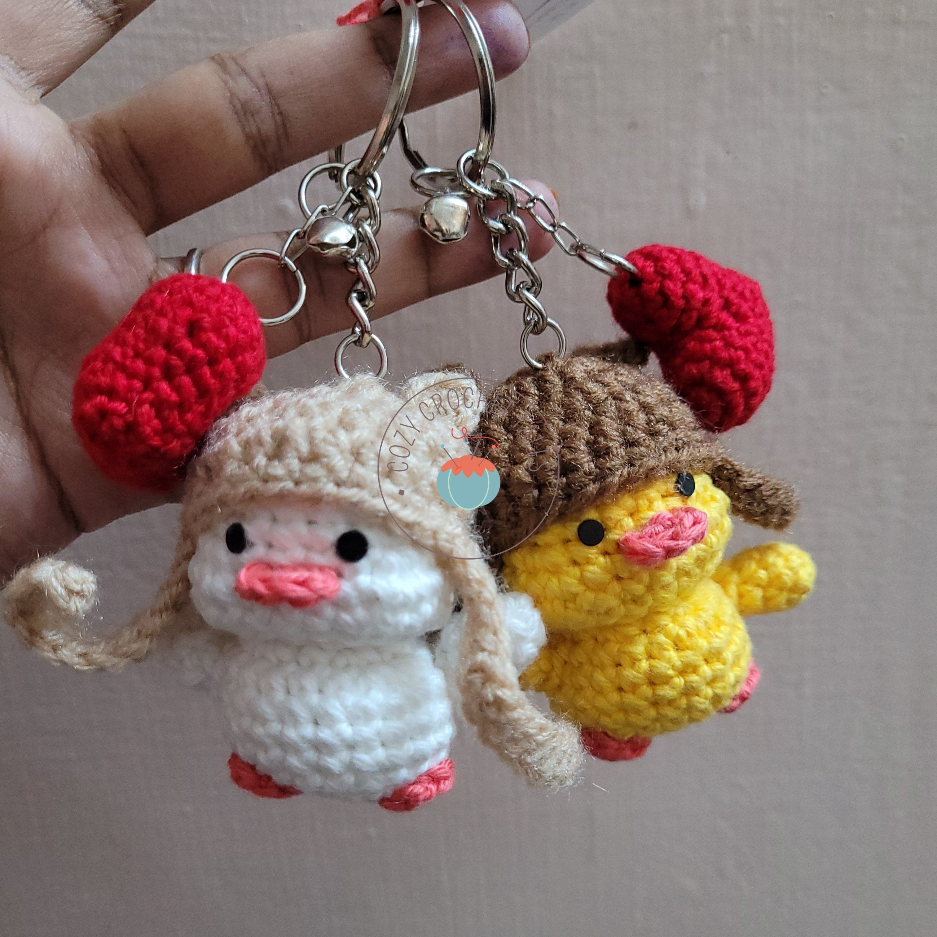 Couple Duck with Bear Hat